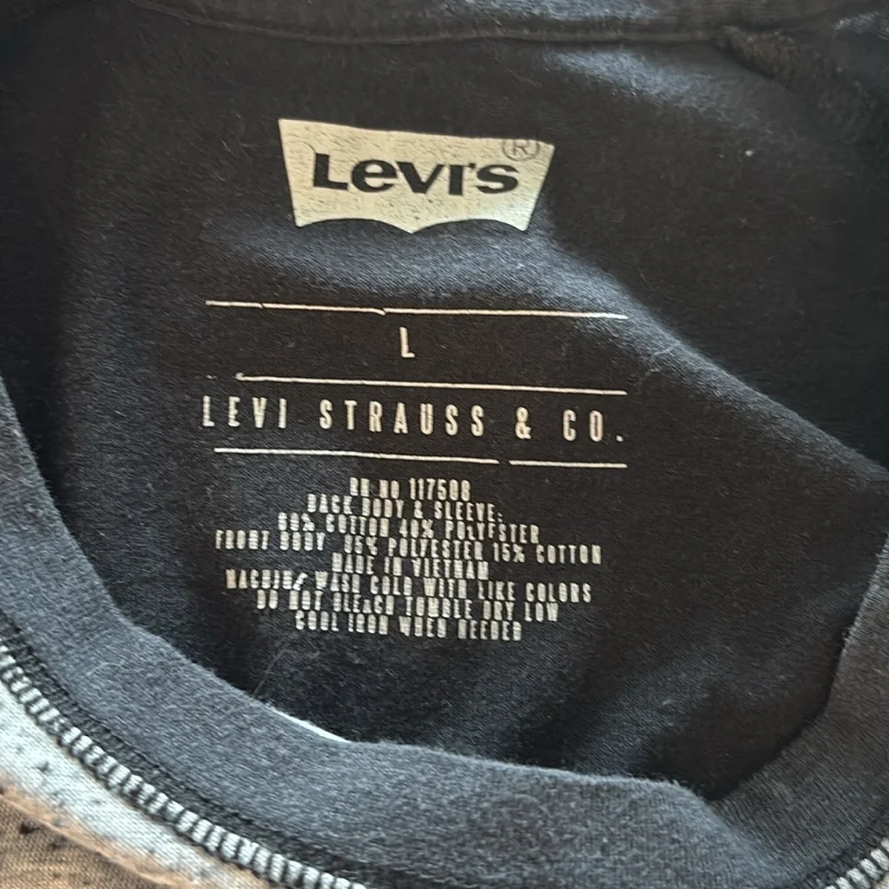 Levi's Gray and Black Long Sleeve Shirt
